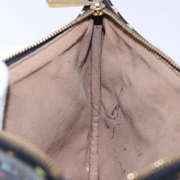 LOUIS VUITTON Monogram Multicolor Pochette GM Pouch Black M60027 LV Auth 134468 - Picture 13 of 16